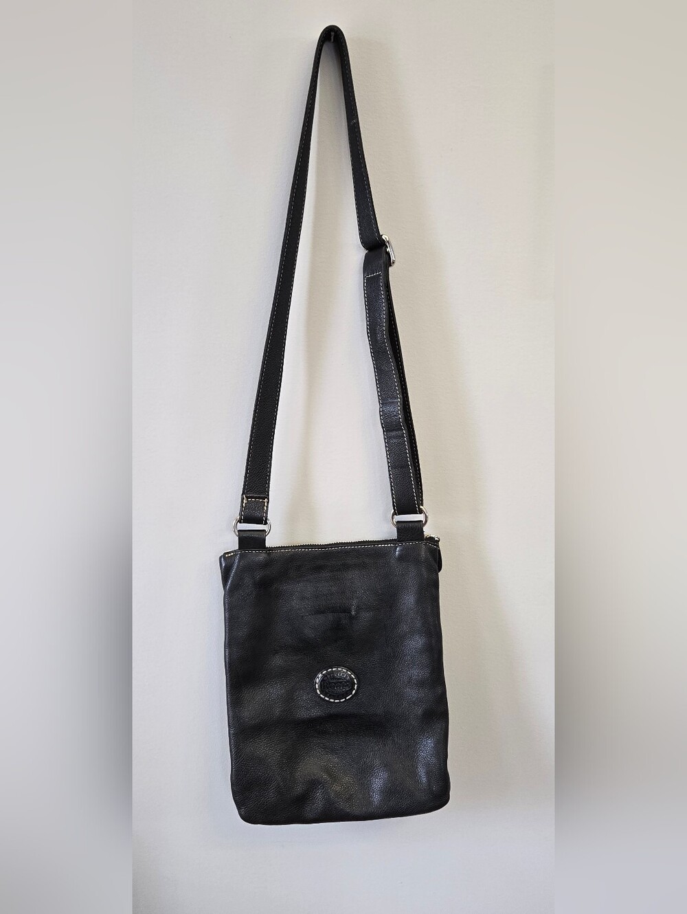 Roots Black Vintage Crossbody Bag with Silver Hardware - Picture 2 of 7
